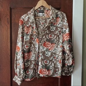 Floral button down